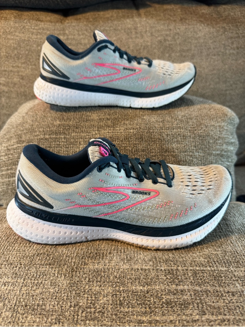 Brooks Glycerin 19 Women's Ice Flow/Navy/Pink Shoes #1203431D110 Size 8.5